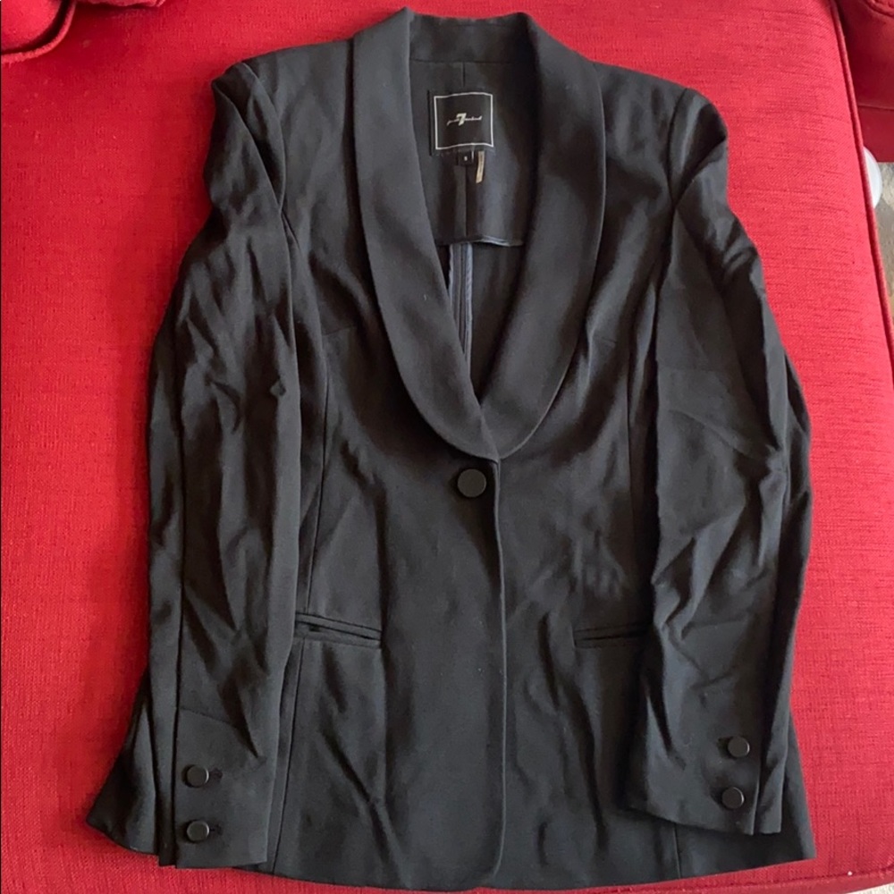 7 for all mankind tuxedo style blazer sz S